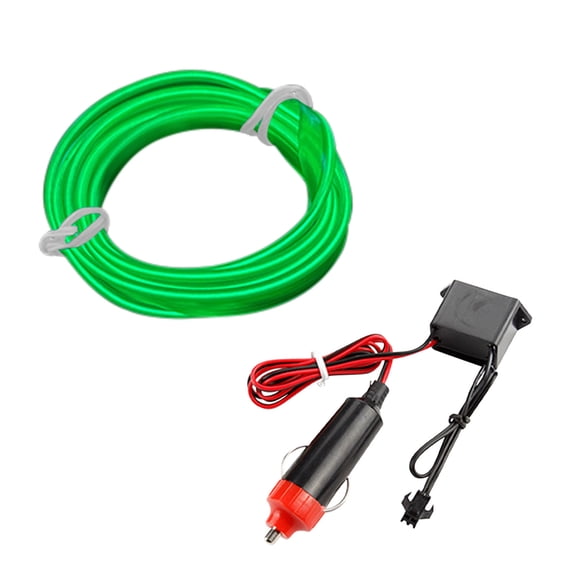 Kyusrd Car Cold Atmosphere Lamp Interior Guide Led Atmosphere Lamp EL Luminous Line 2 Meters + Lighter Universal Car Decorative Lamp