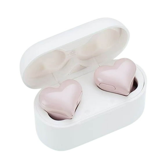 Kyusrd Heart Shaped Bluetooth Earphones Noise Reduction Sports Wireless In Ear Bluetooth Earphones
