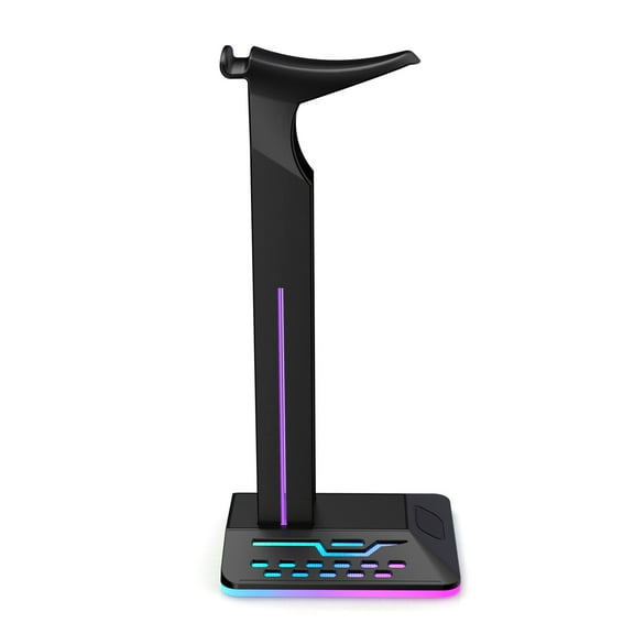 Kyusrd RGB Gaming Headphones Stand,Headset Stand With 2 USB Charging Ports,Desk Gaming Headset With Rubber Base