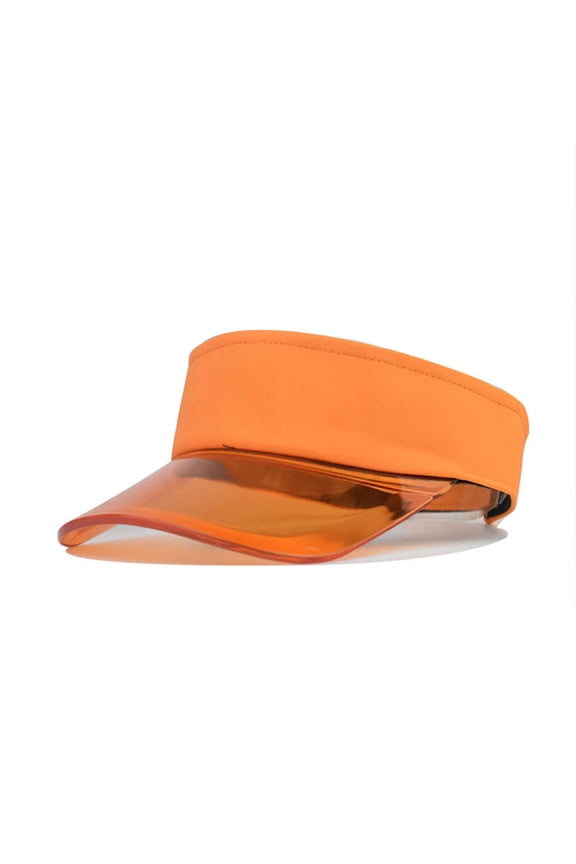 Summer Essential Clear Brim Visor Hat for Ladies Transparent Front Panel Sun Protection Casual Baseball Cap