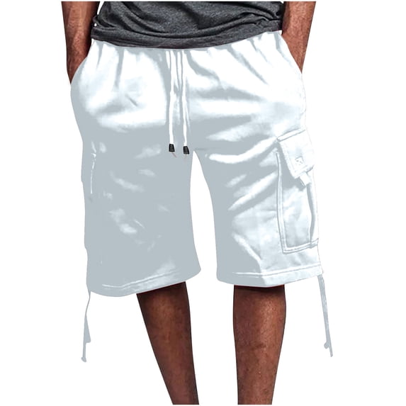 Summer Essential: Men's Casual Drawstring Elastic Waist Shorts with Pockets