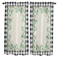 thumbnail image 1 of Summer Eucalyptus Leaves Flowers Curtain Home Decoration Living Room Short Curtains Window Treatments For Kitchen Bedroom, 1 of 7