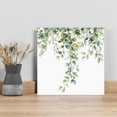 thumbnail image 1 of Summer Eucalyptus Leaves Wall Art Painting on Canvas, Pastoral Rustic Botanical Canvas Art Home Prints Wall Art Framed Modern Artwork for Living Room Bedroom Wall Decor 8x8in, 1 of 9