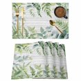 thumbnail image 1 of Summer Eucalyptus Placemats Set of 2, Leaf Plant Retro Linen Background Non-Slip Place Mats Washable Table Mats for Kitchen Dining Table Decorations Indoor/Outdoor, 1 of 9