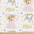 thumbnail image 1 of Ambesonne Summer Fabric by the Yard Upholstery, Lemonade Glass Jar Pattern, 10 Yards, Multicolor, 1 of 5