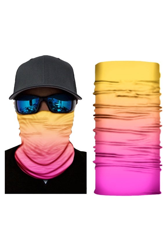 Summer Face Cover Scarf Mens Neck Gaiter For Men Women UV Protection Face Breathable Sun Protection Cycling Running Hot Pink One Size