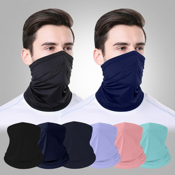 Summer Face Mask for Men Ski Mask Neck Gaiters Scarf Face Covering Balaclava Fishing Cycling Running Windproof Bandana