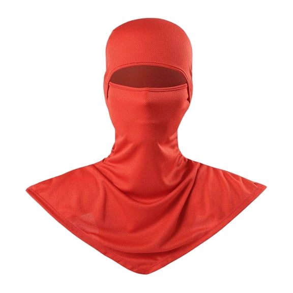 Summer Face Mask with Breathable Holes Sun Face UV Protection Full Head Mask for Men Women Fishing Cycling Red One Size