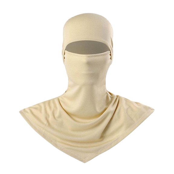 Summer Face Mask with Breathable Holes Sun Face UV Protection Full Head Mask for Men Women Fishing Cycling Yellow One Size