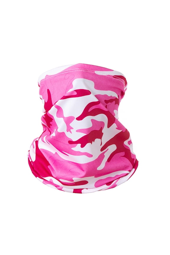 Summer Face Neck Gaiter - UV 50+ Sun Protection, Breathable Mesh Ice Silk Face Mask for Cycling, Running, Hiking, Fishing Hot Pink One Size