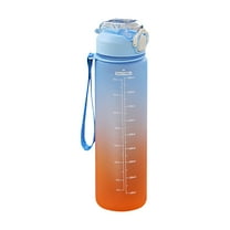 Summer Fall Saving Clearance! UHUYA Sports Water Cup Male Large-capacity Student Water Bottle Fitness Cup Straw Kettle Outdoor 1L Super Large Space Cup Blue