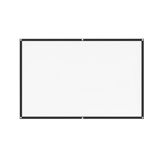 Summer Fall Saving Projector Screen Movie Projector Screen 16:9 Foldable And Portable Anticrease Indoor Outdoor Projection Double Sided Video Projector Screen For Home, Party,Camp White