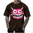 thumbnail image 1 of Summer Fashion Casual Oversized Shirts for Men Funny Family Halloween Crew Neck Shirts Short Sleeve Tee, 1 of 3
