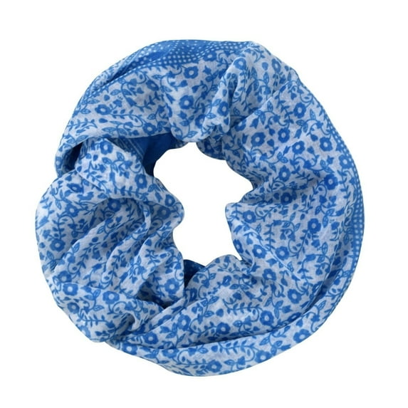 Summer Fashion Cute Dainty Floral Print Infinity Loop Scarf