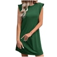 thumbnail image 1 of Summer Fashion Dresses for Women 2024 Plus Size Temperament Solid Color Sleeveless T-shirt Skirt Up to 65% off!, 1 of 9