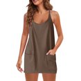 thumbnail image 1 of Summer Fashion Dresses for Womens 2025 Oversize V-Neck Sleeveless Solid Pockets Pullover Dress, 1 of 7