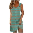 thumbnail image 1 of Summer Fashion Dresses for Womens 2026 Plus Size Spring Vacation Button V-neck Strap Dress, 1 of 5