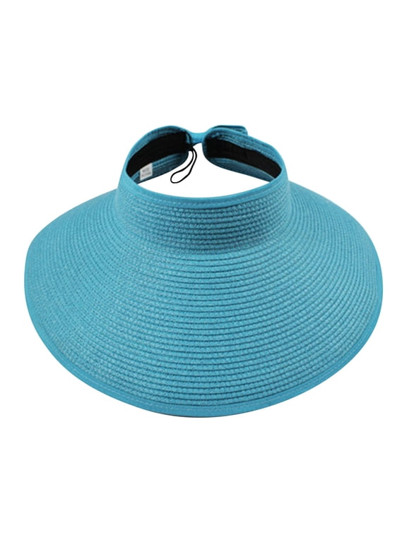 Summer Fashion Hats for Men Women Lightweight Sun Visor Wide Brim Roll Up Ponytail Beach UPF Packable Foldable Travel Cool Essentials Mens and Womens Outdoors Caps