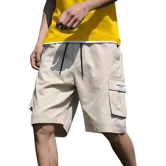 Summer Fashion Mens Shorts Plus Size Loose Solid Color Five Quarter Casual Sports Workwear Price Reduction Alert:50% Off!