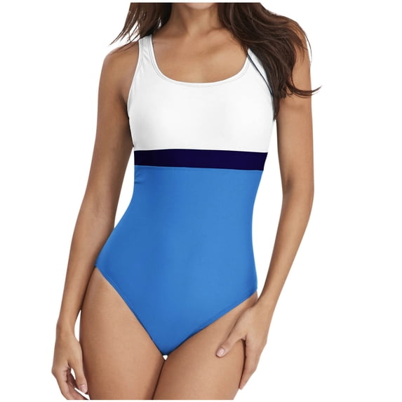 Summer Fashion One Piece Tankini Swimsuit for Womens Plus Size Split High Waisted Solid Color Swimsuit Conservative And Fashionable Bikini Swimsuit