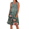 thumbnail image 1 of Summer Fashion Plua Size Women Dresses Solid Color Casual Sleeveless Linen Loose Fitting Dress Wedding Guest Long Sun Dresses with Pockets, 1 of 5