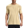 thumbnail image 1 of Summer Fashion Plus Size Mens Shirts Trendy Clothes 2025 Solid Color Elastic Casual Sports Pullover Round Neck Short Sleeve Up to 65% off!, 1 of 8