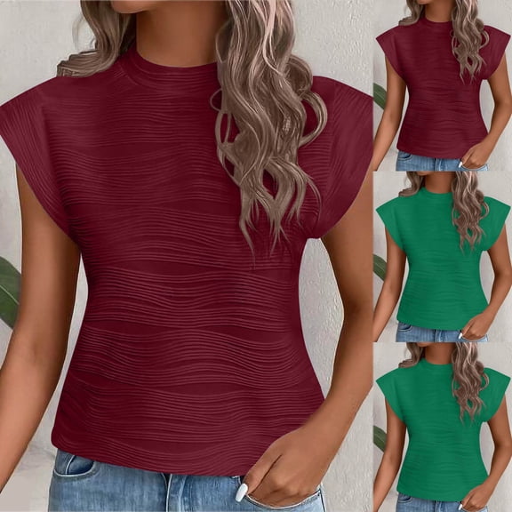 Summer Fashion Plus Size Shirts for Women Trendy Clothes 2025 Casual Round-Neck Printed Ladies Blouse Up to 65% off!