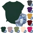 thumbnail image 1 of Summer Fashion Plus Size Shirts for Women Trendy Clothes 2025 olid Color Casual Pullover Up to 65% off!, 1 of 4