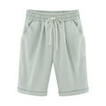 thumbnail image 1 of Summer Fashion Plus Size Shorts for Women Trendy Clothes 2025 Solid Color Temperament Up to 65% off!, 1 of 3