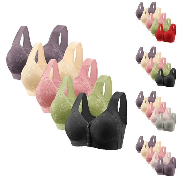 Summer Fashion Plus Size Sports Bras for Women 2025 Sexy Non Magnetic And Non Steel Ring Gathered With Thin Cup And Adjustable Sexy Lace Underwear Up to 65% off!