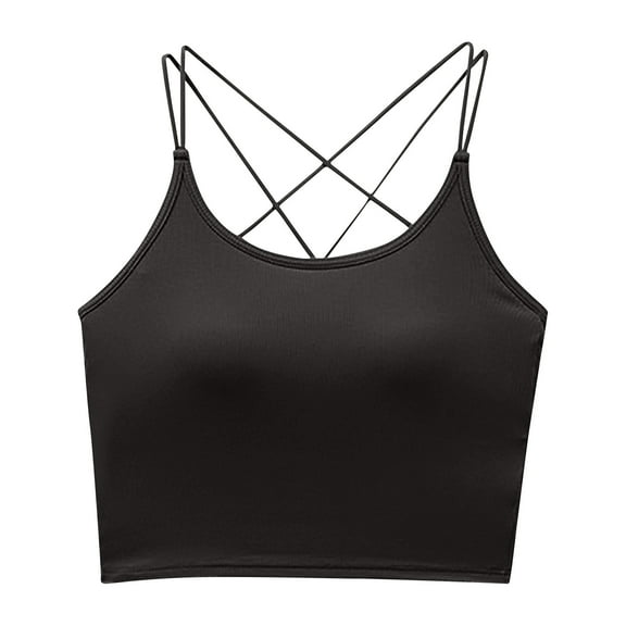 Summer Fashion Plus Size Sports Bras for Women 2025 Hanging Neck Beautiful Back Suspender With Chest Pad Tube Top Bottom Wrap Top Up to 65% off!