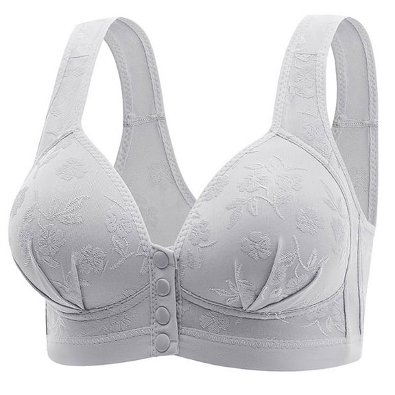 Summer Fashion Plus Size Sports Bras for Women 2025 Lace Thin Style Ventilate Front Buckle Without Steel Rim Up to 65% off!