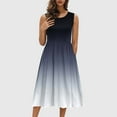 thumbnail image 1 of Summer Fashion Plus Size Sun Dresses for Womens 2025 Casual Round Neck Sleeveless Solid Color Beach Sundresses Boho Dress, 1 of 9