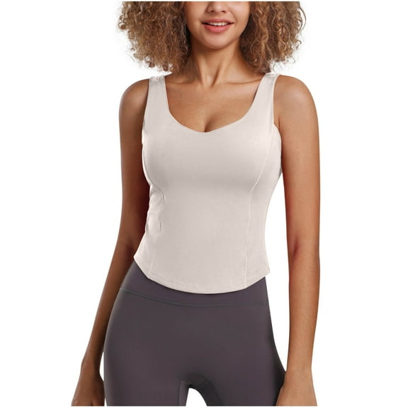 Summer Fashion Plus Size Tank for Women Trendy Clothes 2025 Sleeveless Solid Round Neck Solid Ladies Up to 65% off!