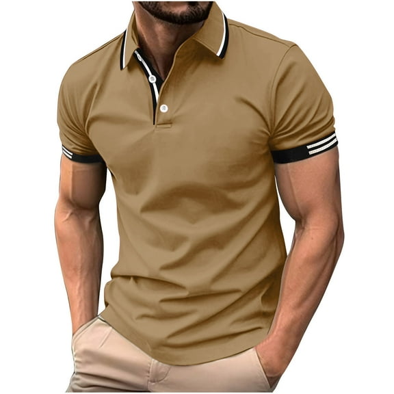 Summer Fashion Plus Size Tops for Men Pullover Printing Button Short Sleeve Turndown Collar Blouse Shirt