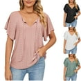 thumbnail image 1 of Summer Fashion Plus Size Tops for Womens 2025 Short Sleeve Retro Round Neck Easter Printed Loose Tops Blouse Three Quarter Sleeve, 1 of 9