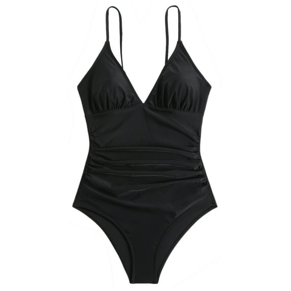 Summer Fashion Plus Size plus size swimsuit for women Trendy Clothes 2025 Solid Color Bikini Sexy Jumpsuit Bodysuit Up to 65% off!