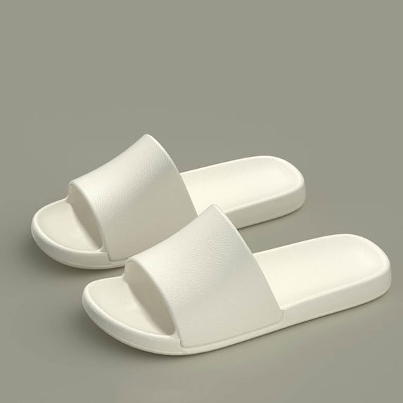 Summer Fashion Sandals For Women Versatile Indoor Eva Slippers For Couples Suitable For Both Indoor And Outdoor Use Soft-Soled Stylish And Trendy Beach Sandals White∣ Size 6.5