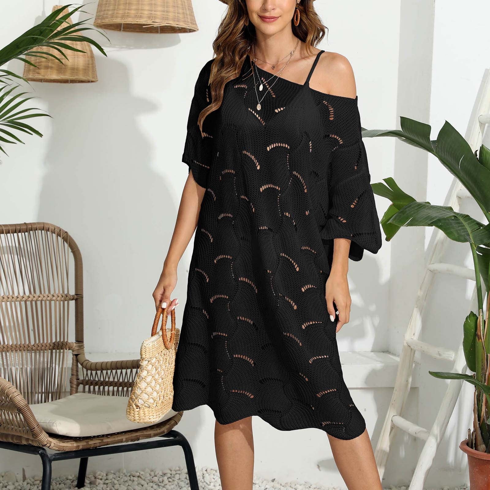 Summer Fashion Savings AXXD Black Swimsuit Cover Up Women Sexy One Line ...