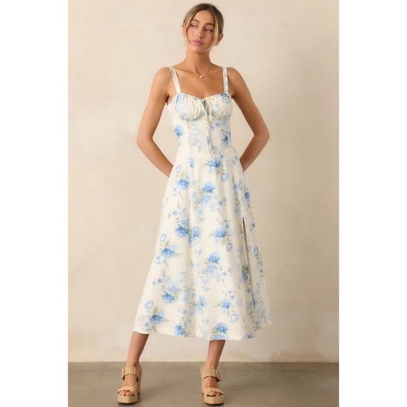 Summer Fashion Sexy Backless Tie-Slit Printed Dress