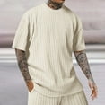 thumbnail image 1 of Summer Fashion T-shirts Tops for Mens Elastic Adaptable Fit Mens Tops with Crew Neck Short Sleeves Lightweight Breathable Summer Beach Fashion Wear Cozy Basic Essentials, 1 of 6