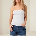 thumbnail image 1 of Summer Fashion Tank Tops For Women Loose Fit Solid Color Sleeveless Tube Casual Tight White Summer Tops S-L, 1 of 7