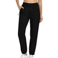 thumbnail image 1 of Summer Fashion Women 2025 Women Pants Suit Fall Outfits for Trendy Designer Yoga Wear Tie Waist Pants for Summer Women's Spring/ Zip Pocket Running Trousers Fitness Casual Athletic Leggings Black XXL, 1 of 7