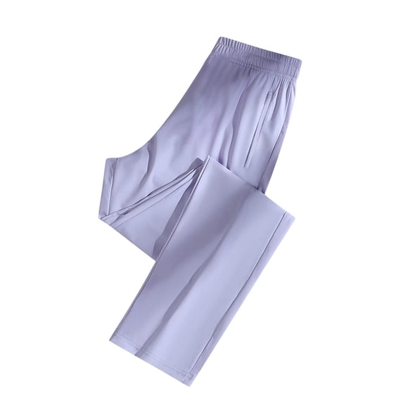 Pantalon Femme Dressy Pants for Women Womens Checke Pants Womens Sweat for Summer Women's Sweat Stretch Casual Women Casual Long Elastic Legging Floral Print Waistband Daily Sanitary Purple S