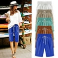 thumbnail image 1 of Summer Fashion Womens Bermuda shorts Plus Size Solid Color Temperament Clearance Under 10$!, 1 of 4