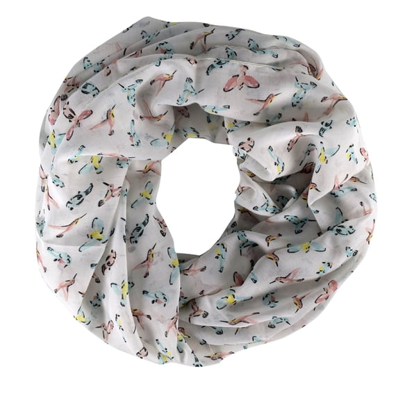 Summer Fashion Womens Chic Bird Print Infinity Scarves