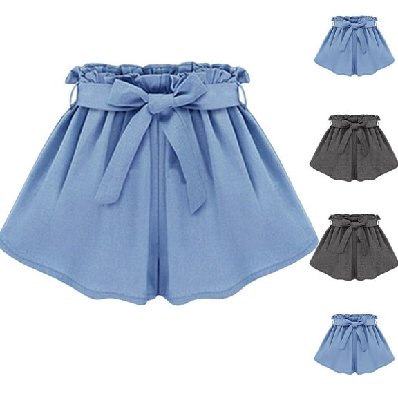 Summer Fashion Womens Shorts Plus Size Casual Striped Wide Leg