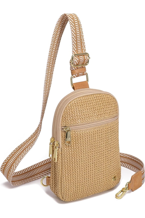 Summer Faux Straw Crossbody Bags for Women Beach Vacation Purse Travel Valentines Day Gifts for Her Raffia Sling Bag