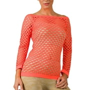 Summer Fishnet Long Sleeve Shirt Dancing Blouse Top Beach Bathing Suit