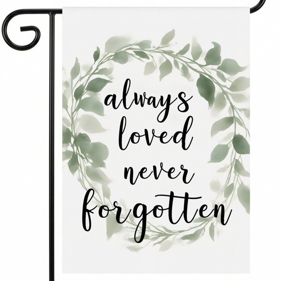 Summer Flags 28 x 40 Double Sided Personalized - Always Loved Never Forgotten for Garden Path Decoration